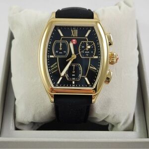 Michele Gold and Black Women's Watch